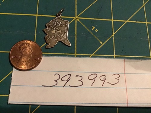 Sterling Silver Charm State Travel Souvenir alaska