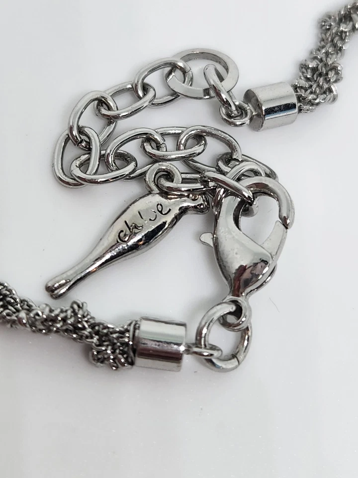 Collar Colgante Chloe + Isabel Tono Plata Grande Abulón Verde Collar Distintivo Foto 4 de 4