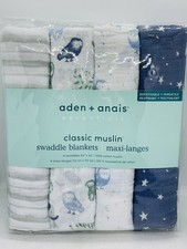Aden  Anais Large Swaddle Blanket 44  x44  Time To Dream Classic Muslin j 