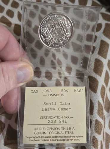 1953 Canadian 50 Cent Piece,MS62..Small Date,Heavy Cameo..Absolutely Beautiful!