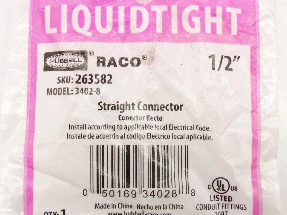 HUBBELL 3402-8 CONNECTOR NEW IN BOX (1229170636 - ) - Image 3 of 3