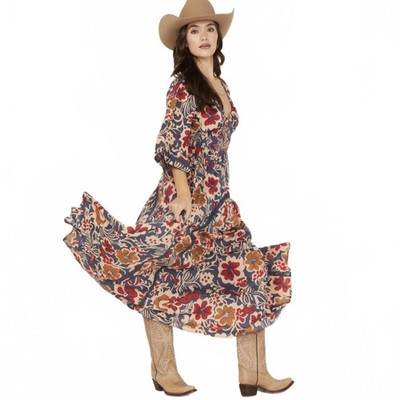 NWOT FREE PEOPLE DIXIE FLORAL PRINT MAXI DRESS size L