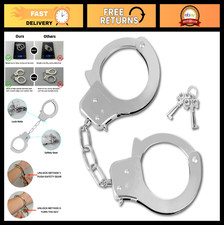Metal Toy Handcuffs with Keys - Costume Prop Accessory for Party Favors Preten
