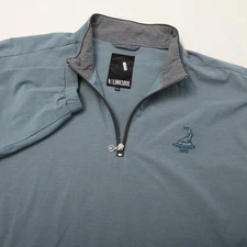 Linksoul Quarter Zip Pullover Mens 2XL Blue Pinehurst 1895 Golf Top