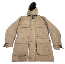 Vintage Sears Fieldmaster Jacket Parka Flannel Lined Beige Sz S Thermolite