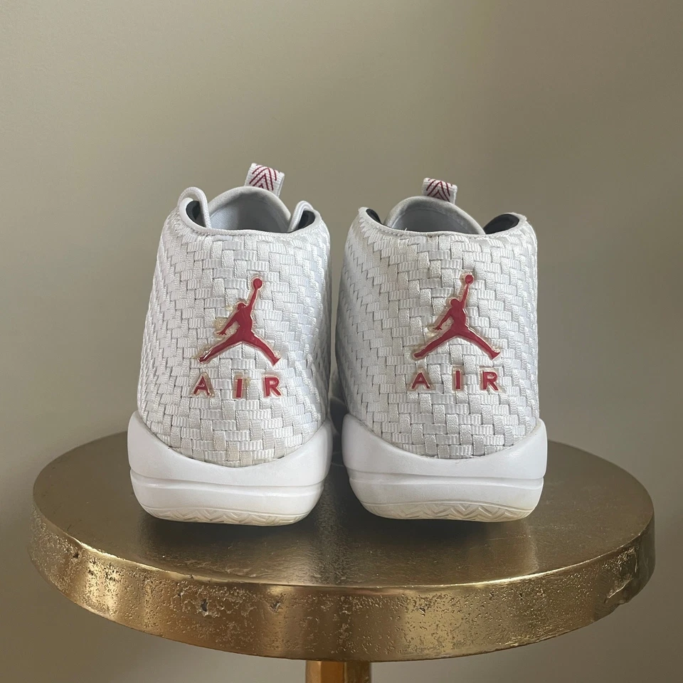 Raro Nike Air Jordan Eclipse Chukka Tejido | Blanco/Rojo, Talla 8.5, Entrenadores Ligeros Foto 4 de 4