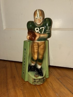Vintage 1970 Green Bay Packers #87 Fine Brandy Trophy Decanter Ceramic