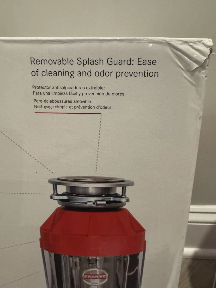 Franke FWDJ125 alimentação contínua 1-1/4 HP descartador de resíduos com sistema de moagem, novo - Imagem 3 de 4