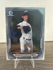 Thomas White Chrome Refractor /499 Rookie RC 2026 Bowman Card #BCP-80 Marlins. rookie card picture