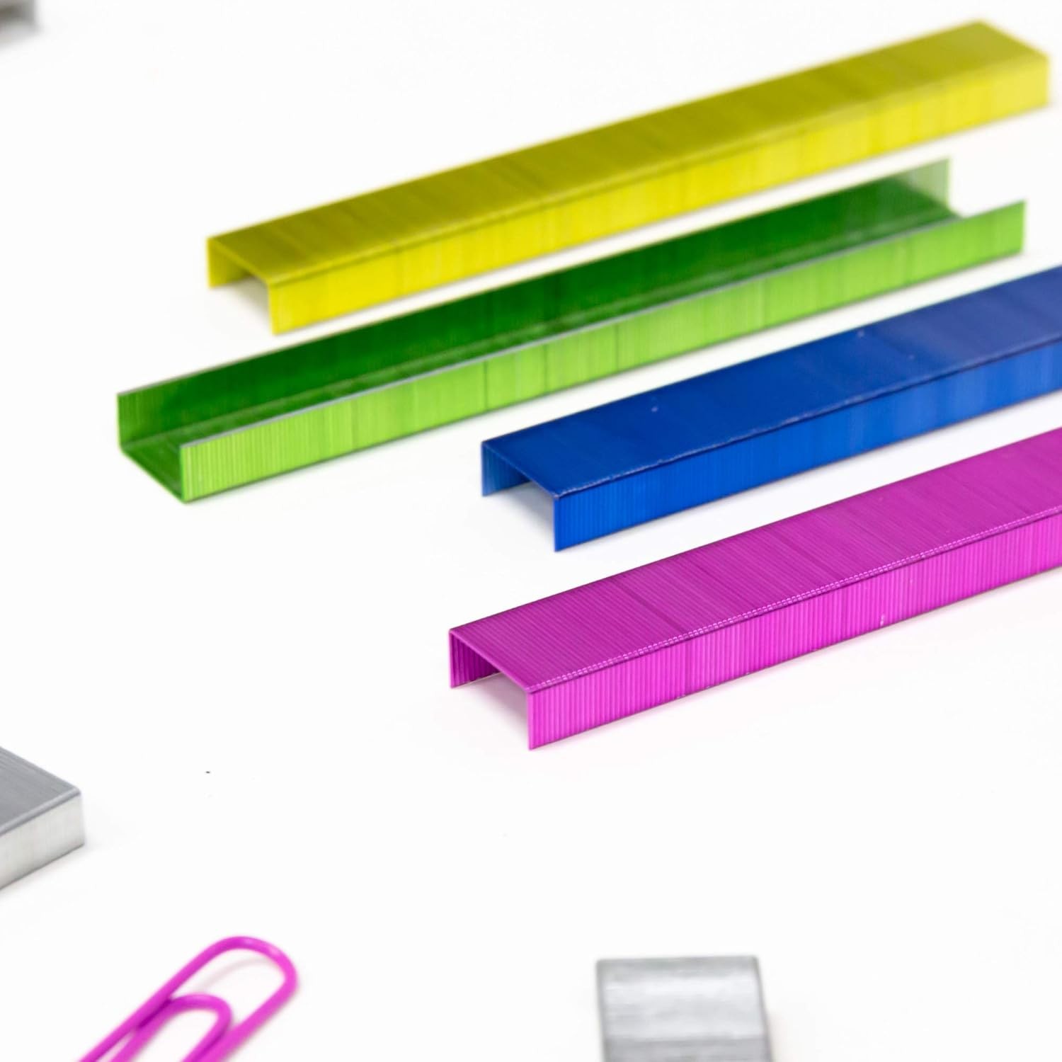 BAZIC Staples Standard (26/6) Metallic 1-Pack, Bright Colors (3000-count) 