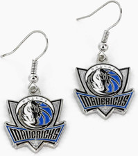 Dallas Mavricks Dangle Earrings Series 2 Style w/Team Logo NBA Licensed New