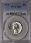 1940 Washington Quarter PCGS AU-58