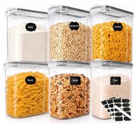 Vorratsdosen Luftdicht 6X4L MüSli Cornflakes Aufbewahrung Bpa-Frei Etiketten Set
