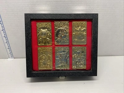 1999 Pokémon 23k Gold Plated BK Promo Complete Set Of 6 Cards With Custom Case - Bild 1 von 4