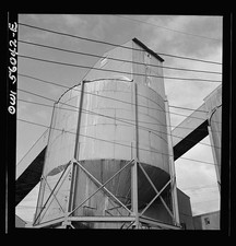 Photo:Industrial Grain Silos 1930s-1940s Metal Elevator Warehouse