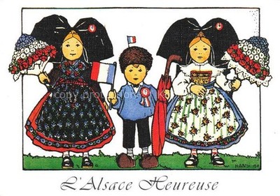 Hansi Waltz J J artist card Alsace Alsace Alsace Heureuse 
