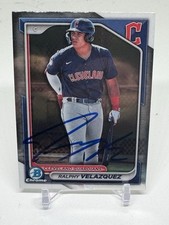 2024 Bowman Chrome Ralphy Velazquez Prospect BCP-29 Cleveland Guardians SIGNED