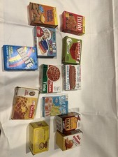 Vintage Cardboard Play Food Lot   1950s  70s Toy Grocery Boxes  
