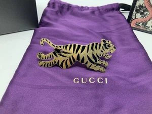 Bague cocktail deux doigts Gucci en bronze avec motif panthère