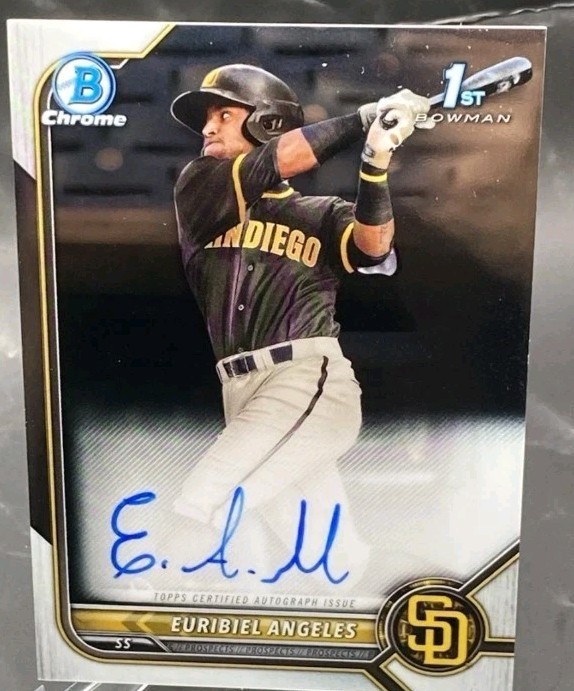 2022 Bowman Euribiel Angeles Chrome Auto 1st Prospect #CPA-EA Padres