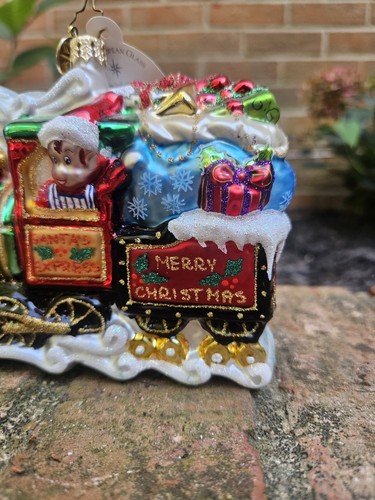 Christopher Radko Christmas Train Ornaments Set Of 2, FLAWS, READ DESCRIPTION!! - Picture 14 of 23