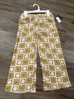 Girls Gauze Beach Pants Pink Floral - Grayson Threads Size S (6-7)