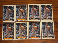 Tim Salmon 1993 Topps Rookie Baseball Card Lot - 8 cards
