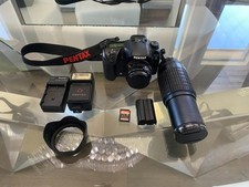 Pentax K20D Digital Camera-2 Lenses-Battery Charger-Battery-SD Card-Case