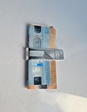 Sehr sch&ouml;ne elegante 925 Sterling Silber Geldscheinklammer Geldschein-Clip