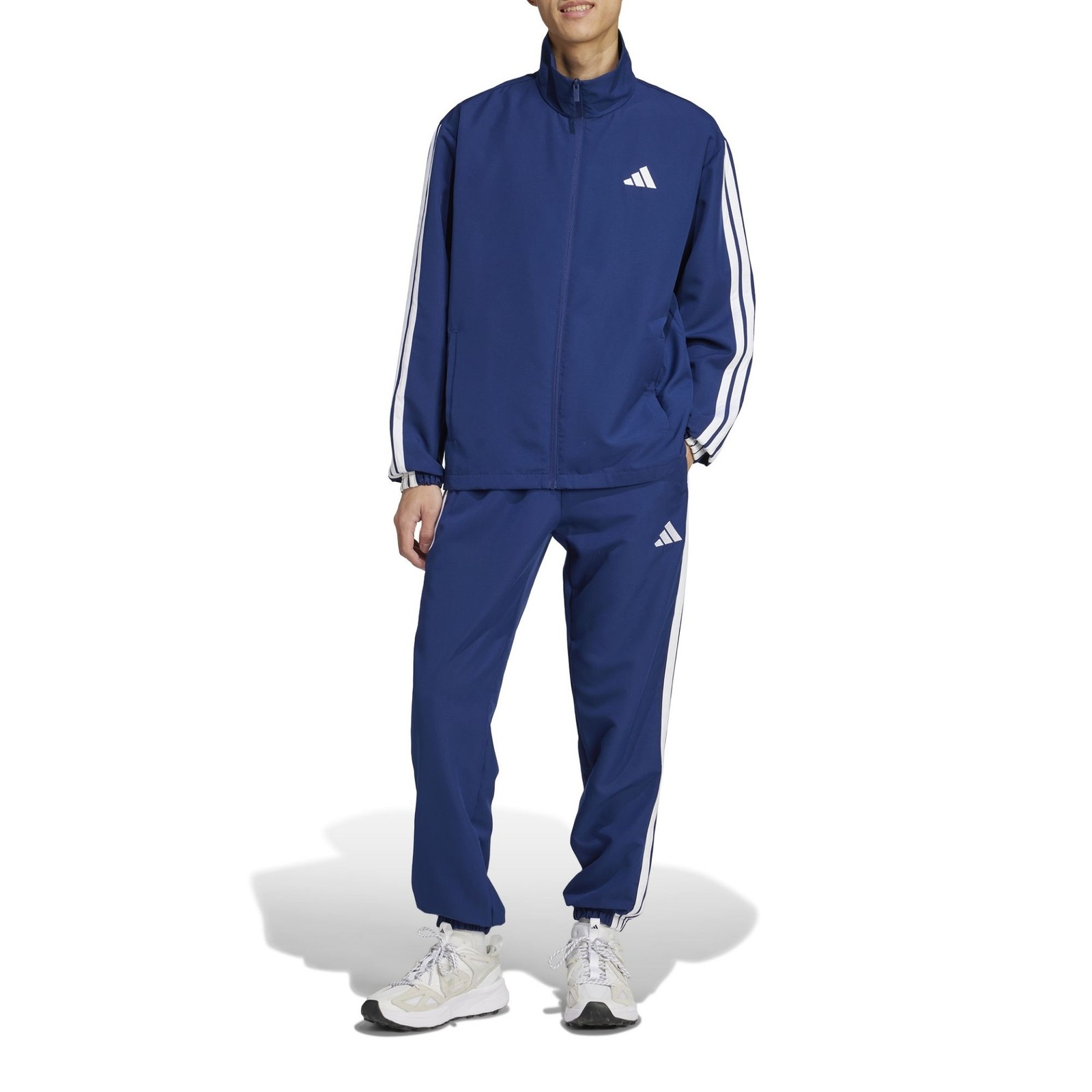 Базовая спортивная одежда Adidas Herren Anzug из ткани Blau Gre в 3 полосы код JC5391 13290₽