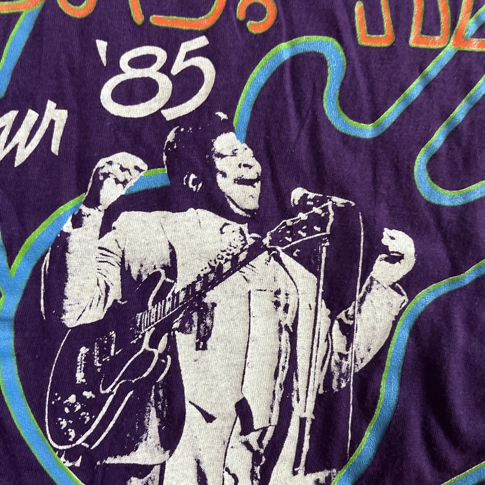 Винтажная футболка 1985 BB KING Blues гитарист концертный тур средний размер R.I.P. - Изображение 4 из 4