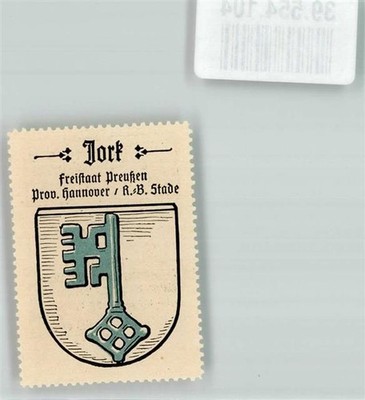 39554104 - 2155 Jork Vignette Freistaat Preussen Provinz Hannover Stade Wappen