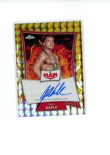 2025 Topps Chrome WWE Chad Gable #RBA-CHA Red Brand Gold Geometric Auto 18/50
