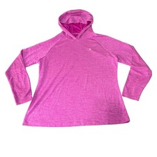 TBY Womens Active Pullover Long Sleeve Hoodie Lightweight Pink Heathered XL