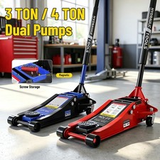 34ton Dualpump Hydraulic Floor Jacklow Profile 3.321 Liftsafety Valve Quic