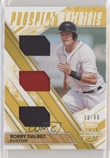 2019 Elite Extra Edition Triple Prospect Materials Gold 80/99 Bobby Dalbec uk2