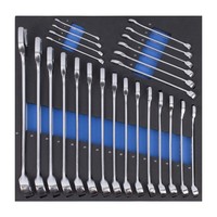 Gabel RingschlüSsel Satz 6-32Mm 25Tlg Schaumeinlage 6+12Kant MaulringschlüSsel