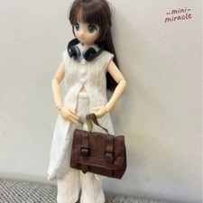 1:6 Scale BJD Handbag Backpack Dollhouse Miniatures Student Bag For Classroom