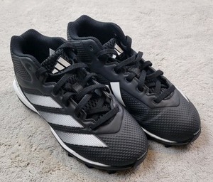 Adidas Adizero Impact 2 Football Cleats Boys 1 Black Rubber Baseball T Ball