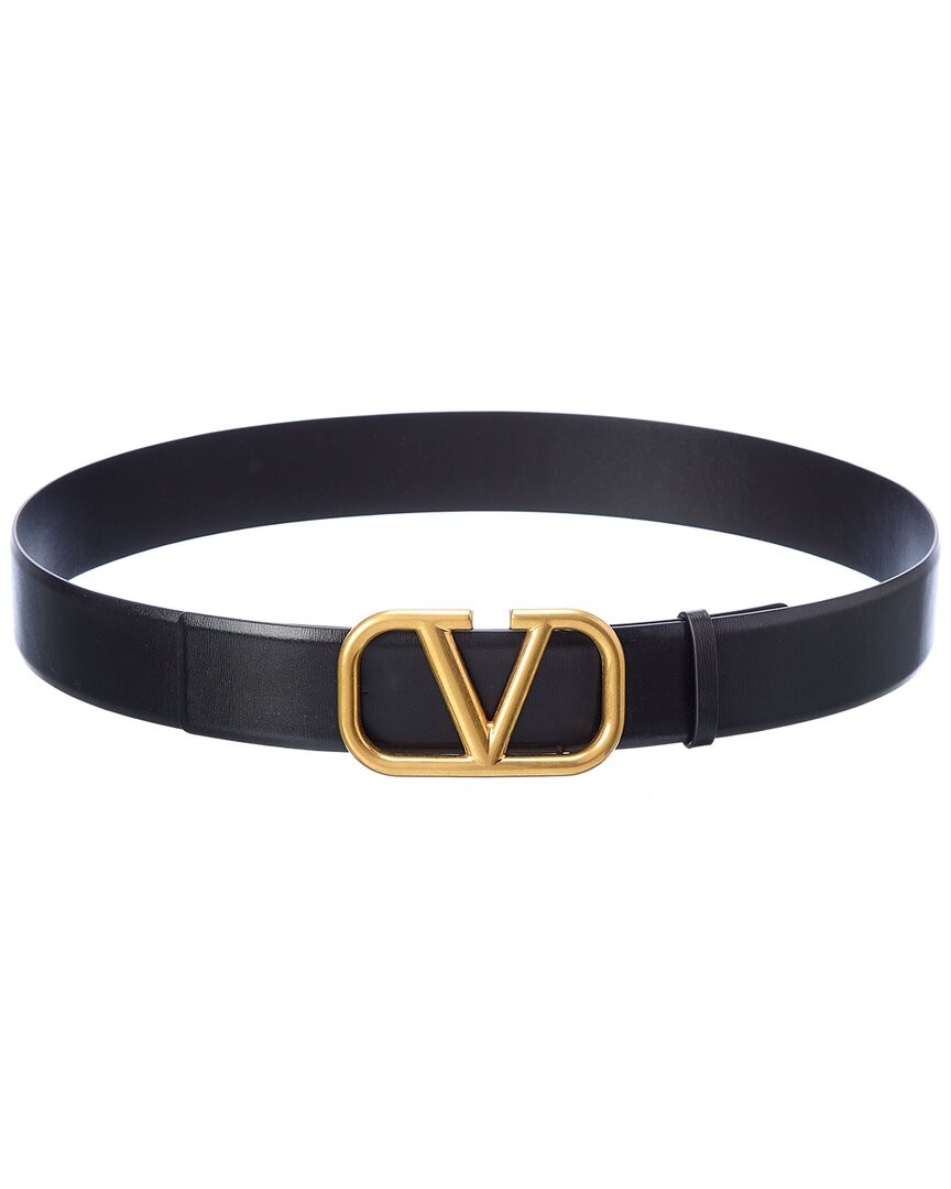 Кожаный ремень Valentino Vlogo Женский черный 95 68890₽