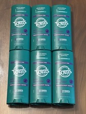 LOT x6 TOM  S Of Maine Wild Lavender Scent Deodorant Stick Aluminum Free 3.25 Oz