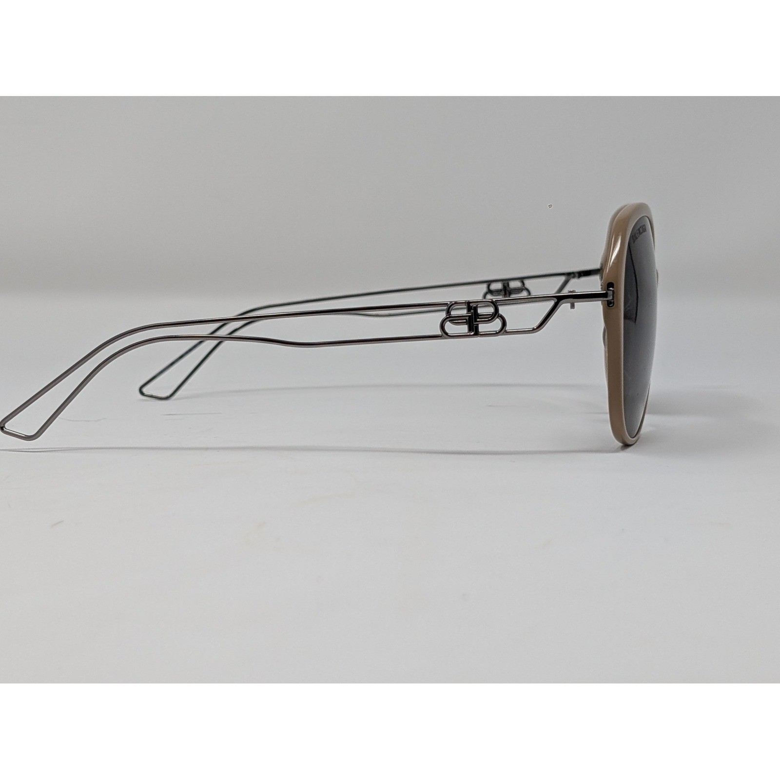 Balenciaga BB0058SK Women's Oversized Sunglasses Taupe BB Logo Butterfly Italy thumbnail 9