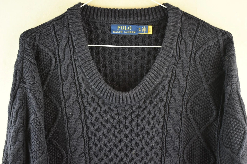 RALPH LAUREN Polo Navy Knitwear Jumper size XL Mens Pullover Crewneck Casual - Image 2 of 4