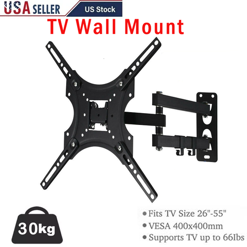 Full Motion TV Wall Mount Bracket Swivel Tilt 32 37 40 42 50 52 55 Inch LED LCD