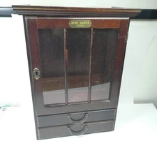 Remy Martin Cognac Bottle Display Cabinet Case Glass Door Vintage AS IS