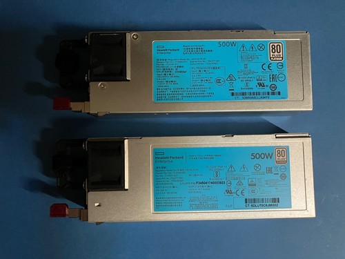 2x HP DL360/380 G9 Power Supply Netzteil 500W HSTNS-PC40 723594-001 723595-501