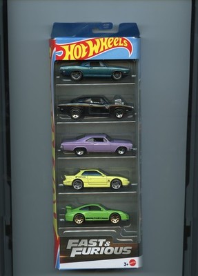 Hot Wheels Fast & Furious 5-Pack 1:64 Diecast Cars Multicolor