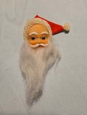 Vintage Mid-Century Santa rubber Face Head Christmas ornament