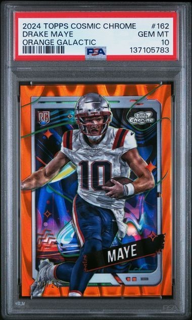 2024 TOPPS COSMIC CHROME ORANGE GALACTIC #162 DRAKE MAYE ROOKIE RC 24/25 PSA 10