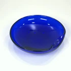 Elsa Peretti for Tiffany & Co, "Thumbprint" 7in Bowl, Cobalt Blue Italian Glass